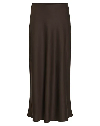 Vila - VIEllette Midi Nederdel - Coffee Bean
